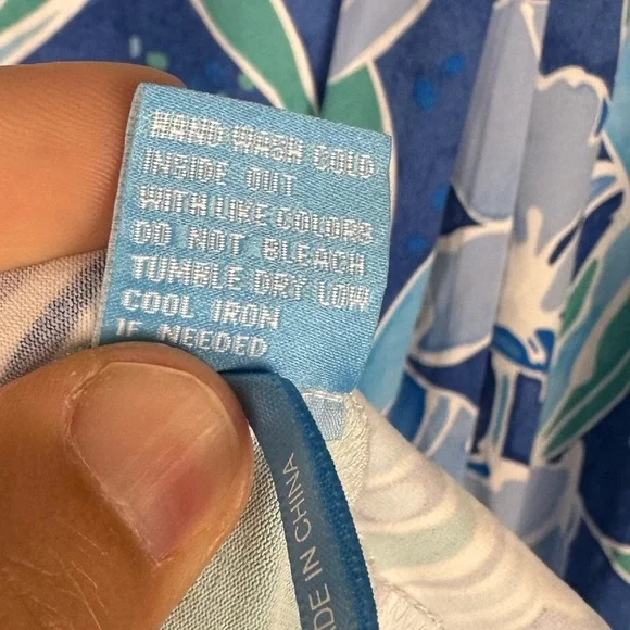 J. McLaughlin Charlene Blue Floral Tie Catalina Cloth Maxi Dress Women’s Ss XL - Picture 8 of 8